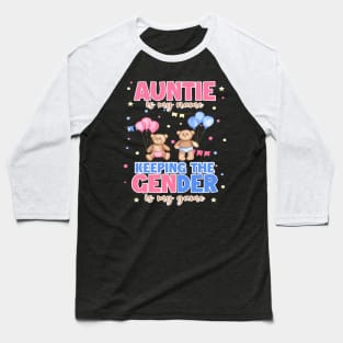 Gender Reveal Auntie Design For a Keeper Of The Gender Gift For Women Mother day Baseball T-Shirt